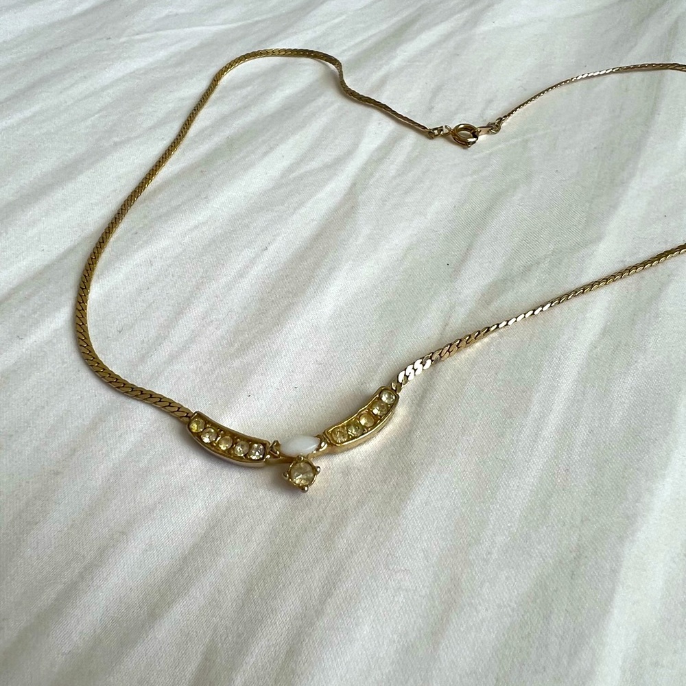 Opal stone Gold Toned Necklace